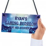 PERSONALISED Gaming Bedroom Sign Novelty Gamer Gift