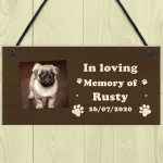 Dog Memorial Sign PERSONALISED Image Plaque Gift For Family