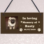 Dog Memorial Sign PERSONALISED Image Plaque Gift For Family