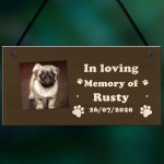 Dog Memorial Sign PERSONALISED Image Plaque Gift For Family