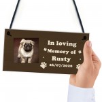 Dog Memorial Sign PERSONALISED Image Plaque Gift For Family