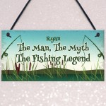 Funny Fishing Gift PERSONALISED Fishing Sign Man Cave Shed