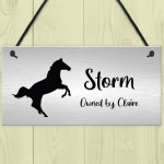 Hanging Stable Sign PERSONALISED Horse Name Horse Owner Gift