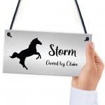 Hanging Stable Sign PERSONALISED Horse Name Horse Owner Gift