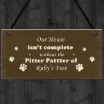 PERSONALISED Pitter Patter Doggy Feet Dog Lover Gift Pet Sign