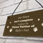 PERSONALISED Pitter Patter Doggy Feet Dog Lover Gift Pet Sign