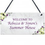 PERSONALISED Summer House Hanging Plaque Garden Shed Gifts