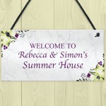 PERSONALISED Summer House Hanging Plaque Garden Shed Gifts