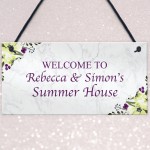 PERSONALISED Summer House Hanging Plaque Garden Shed Gifts