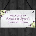 PERSONALISED Summer House Hanging Plaque Garden Shed Gifts