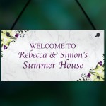 PERSONALISED Summer House Hanging Plaque Garden Shed Gifts