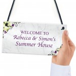 PERSONALISED Summer House Hanging Plaque Garden Shed Gifts