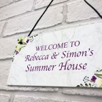 PERSONALISED Summer House Hanging Plaque Garden Shed Gifts