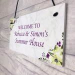 PERSONALISED Summer House Hanging Plaque Garden Shed Gifts