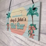 Tiki Bar Personalised Hanging Sign For Home Bar Novelty Garden