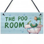 Funny Toilet Sign THE POO ROOM Rude Bathroom Sign Nautical