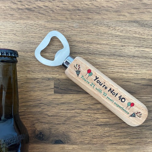 Quirky 40th Birthday Gift For Him Her Bottle Opener Alcohol Gift