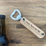 Novelty 50th Birthday Gift For Him Her Friend Wood Bottle Opener