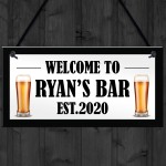 Funny Bar Sign Beer Gift Personalised Man Cave Garage Pub Sign