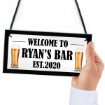 Funny Bar Sign Beer Gift Personalised Man Cave Garage Pub Sign