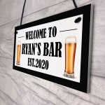 Funny Bar Sign Beer Gift Personalised Man Cave Garage Pub Sign