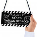 Funny Gaming Sign For Boys Bedroom Man Cave PERSONALISED