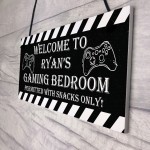 Funny Gaming Sign For Boys Bedroom Man Cave PERSONALISED