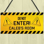 DO NOT ENTER Gaming Room Sign PERSONALISED Gamer Gift