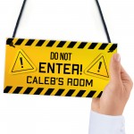 DO NOT ENTER Gaming Room Sign PERSONALISED Gamer Gift