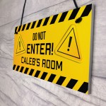 DO NOT ENTER Gaming Room Sign PERSONALISED Gamer Gift