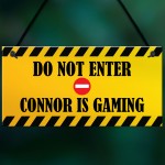 Funny Joke Gaming Sign Personalised Man Cave Bedroom Sign