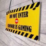 Funny Joke Gaming Sign Personalised Man Cave Bedroom Sign