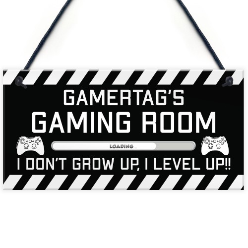 Novelty Gaming Room Sign PERSONALISED Gamer Gift