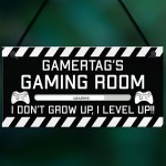 Novelty Gaming Room Sign PERSONALISED Gamer Gift