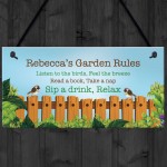 Personalised Garden Rules Sign For Garden Summerhouse Shed