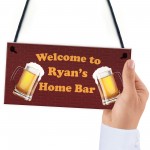 NOVELTY Home Bar Sign PERSONALISED Alcohol Beer Gift