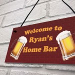 NOVELTY Home Bar Sign PERSONALISED Alcohol Beer Gift