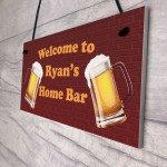 NOVELTY Home Bar Sign PERSONALISED Alcohol Beer Gift