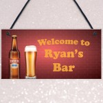 Neon Effect WELCOME Bar Sign PERSONALISED Home Bar Mancave