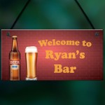 Neon Effect WELCOME Bar Sign PERSONALISED Home Bar Mancave