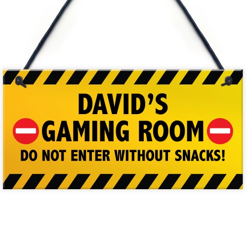 DO NOT ENTER Sign PERSONALISED Gaming Sign For Man Cave