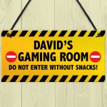 DO NOT ENTER Sign PERSONALISED Gaming Sign For Man Cave