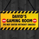 DO NOT ENTER Sign PERSONALISED Gaming Sign For Man Cave