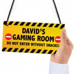 DO NOT ENTER Sign PERSONALISED Gaming Sign For Man Cave