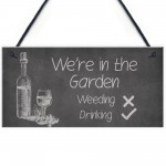 FUNNY Garden Sign Hanging Summerhouse Shed Plaque Welcome