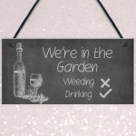 FUNNY Garden Sign Hanging Summerhouse Shed Plaque Welcome