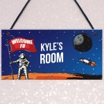 Personalised Space Room Kids Bedroom Signs Child Birthday Gift