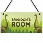 Personalised Dinosaur Bedroom Sign Novelty Gifts For Son Brother