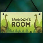 Personalised Dinosaur Bedroom Sign Novelty Gifts For Son Brother