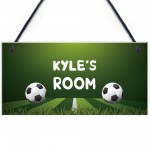 Personalised Football Boys Bedroom Sign Gift For Son Brother